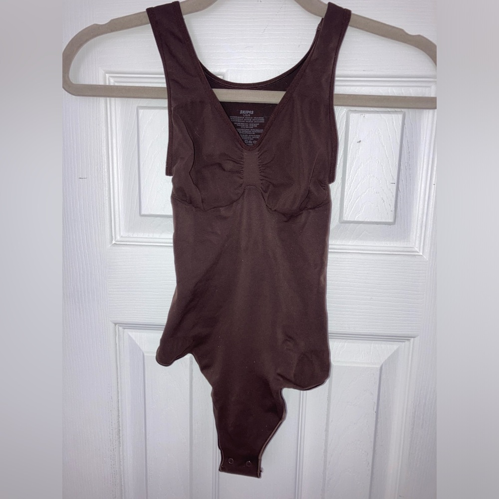 Brown Sleeveless Bodysuit